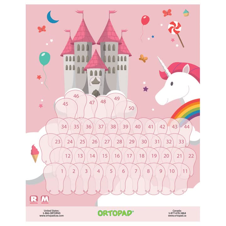 OrtopadÂ® Girls Reward Poster Pack, includes 3 posters, Hearts/Castle/Butterfly - Image 3
